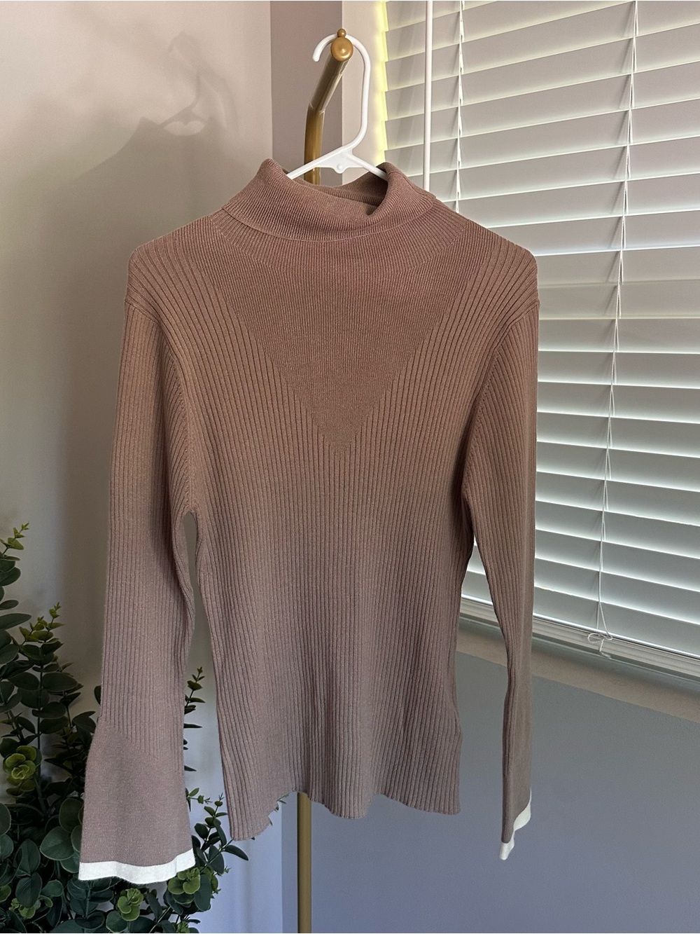 VARLEY Ravena Rib Knit High Neck Top M